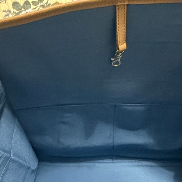 Spartina 449 Blue and Tan Plaid Tote - Picture 12 of 13